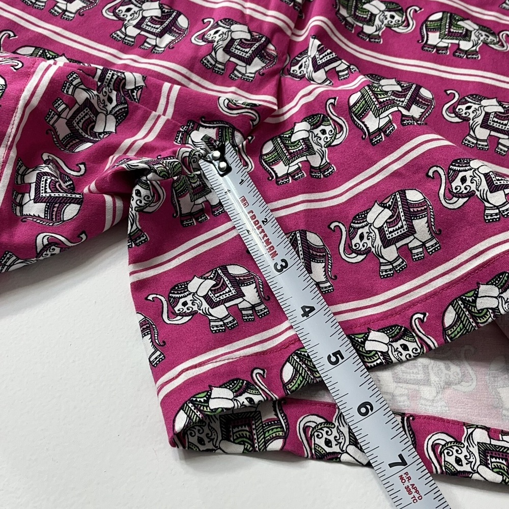 Crown Ivy Pink Elephant Print Shorts Women's Size 4 Flat Front Casual Shorts - Picture 5 of 8